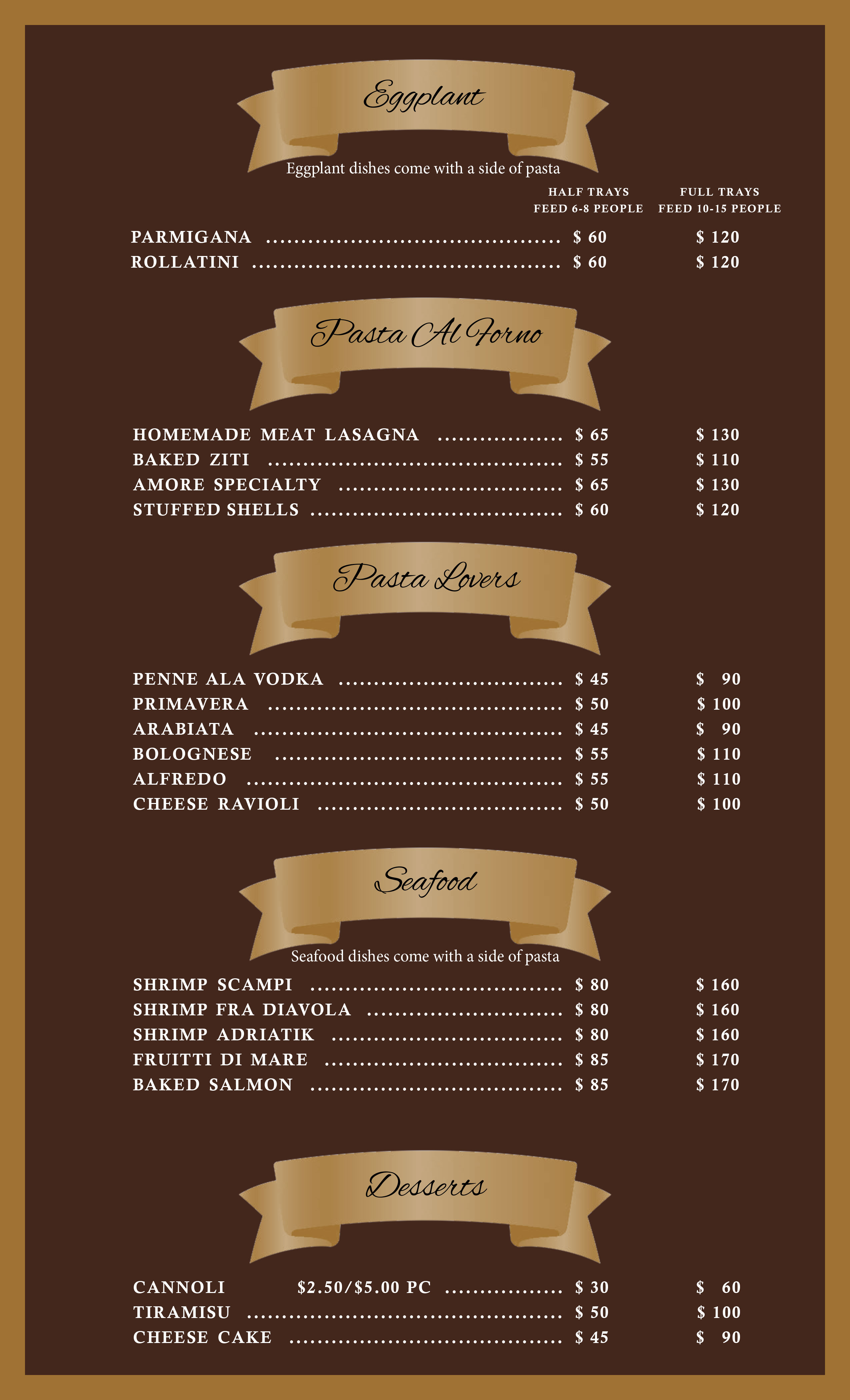 Catering Menu